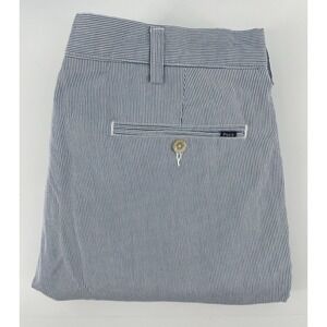 Polo Ralph Lauren Pants Men 38x32(31) Blue White Striped Seersucker Chino Preppy